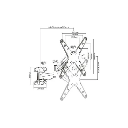 Uchwyt ścienny Tv Led/lcd 23-55 Cali 30kg Ze Sprężyną Gazową